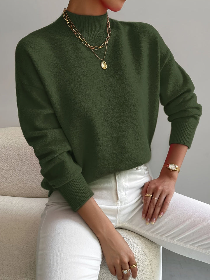 Fiona | Women Elegant Comfortable Relaxed Fit Knit Sweater Luvy Boutique