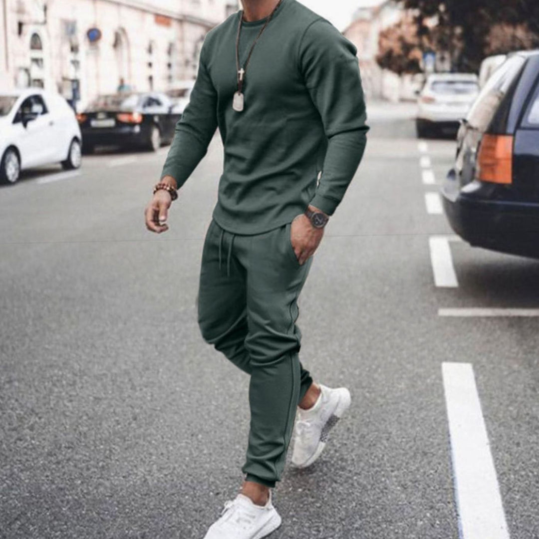 Men's Casual Two-Piece Tracksuit Long-Sleeve Jogger Set