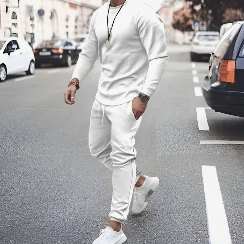 Men's Casual Two-Piece Tracksuit Long-Sleeve Jogger Set