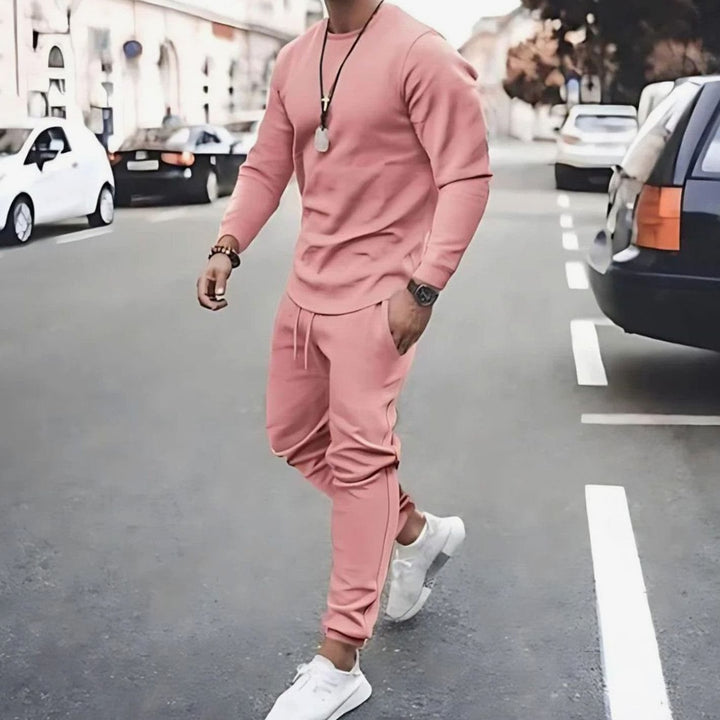 Men's Casual Two-Piece Tracksuit Long-Sleeve Jogger Set