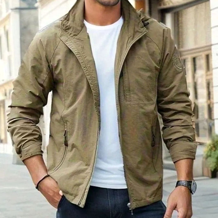 Men's Casual Urban Full-Zip Street Jacket - Brown