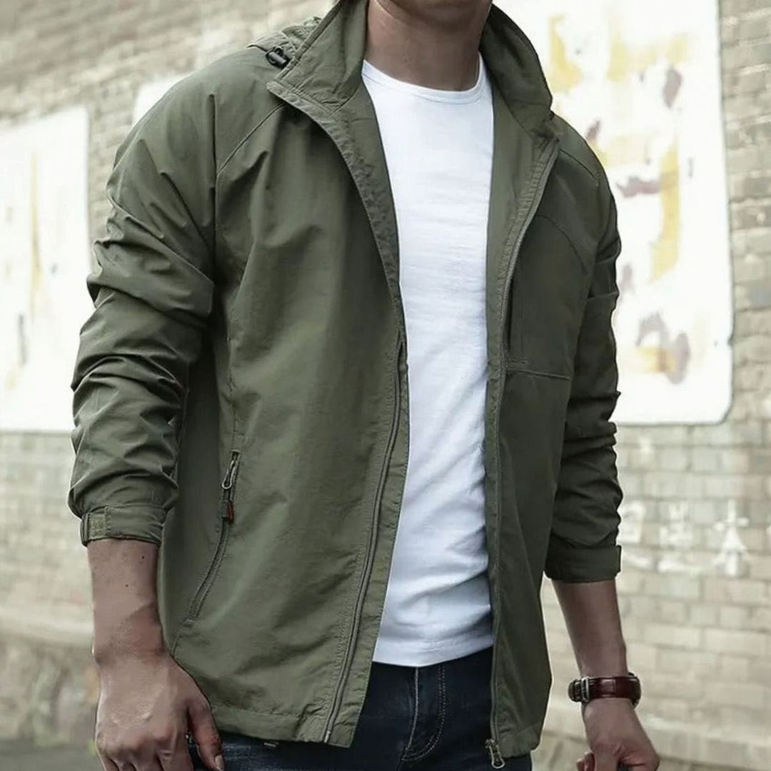 Men's Casual Urban Full-Zip Street Jacket - Green