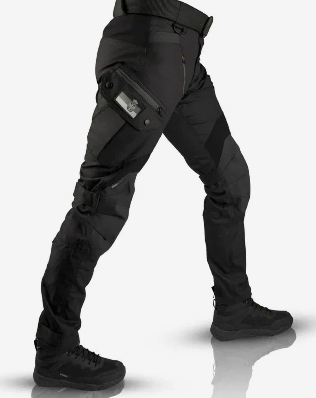 Men's Durable Tactical Multi-Pocket Cargo Pants - Black