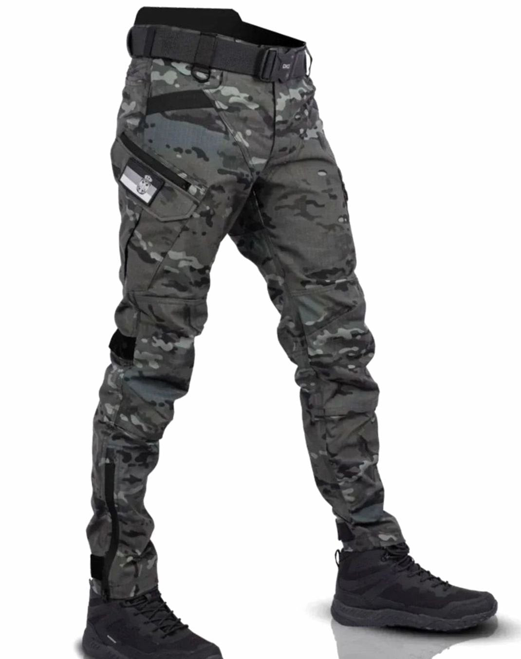 Men's Durable Tactical Multi-Pocket Cargo Pants - Camouflage