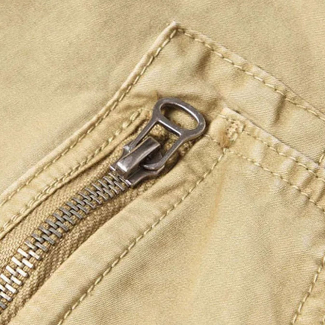 Men's Elastic Waist Cargo Jogger Pants Ribbed Cuff Tapered Fit