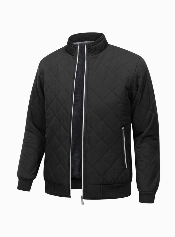 Men's Fleece-Lined Quilted Bomber Jacket