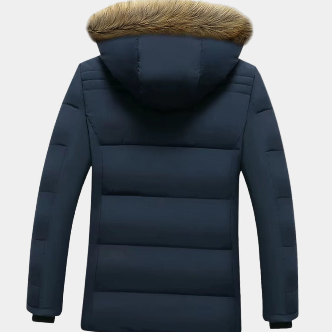 Men's Fur-Lined Hooded Heavy-Duty Winter Jackets