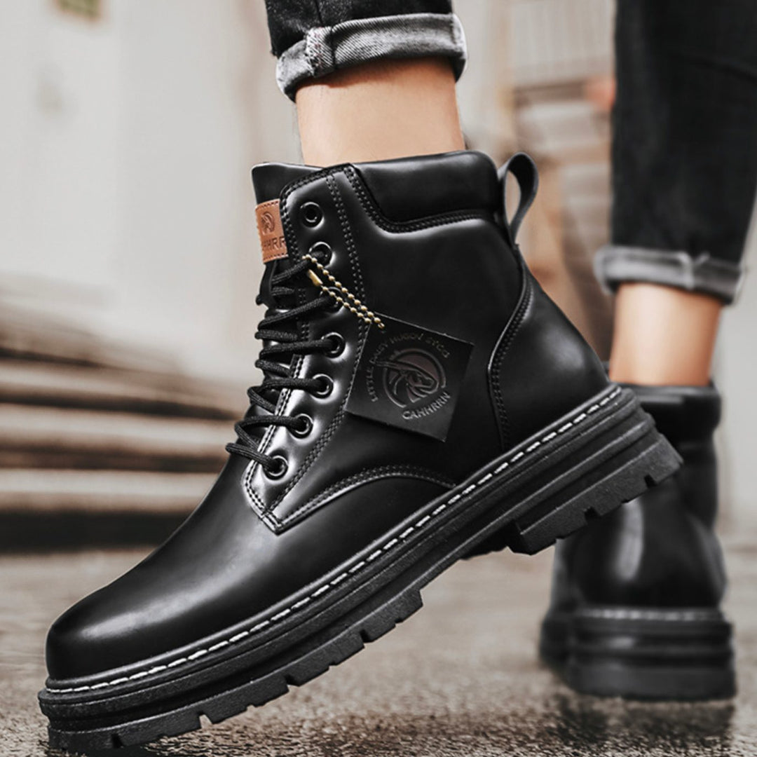 Men's Heavy-Duty Ankle Lace-Up Boots Rugged Work Style