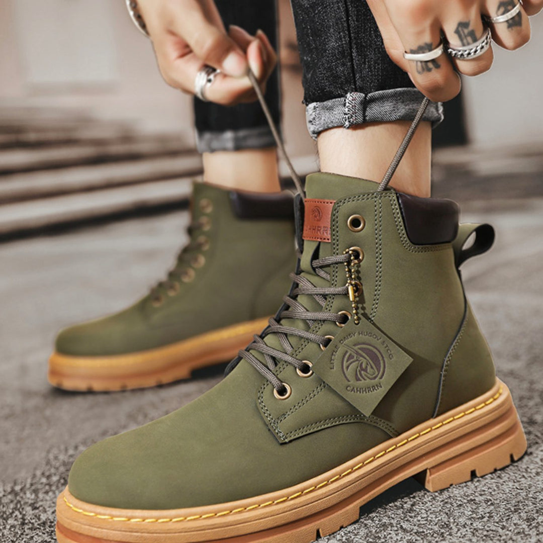 Men's Heavy-Duty Ankle Lace-Up Boots Rugged Work Style