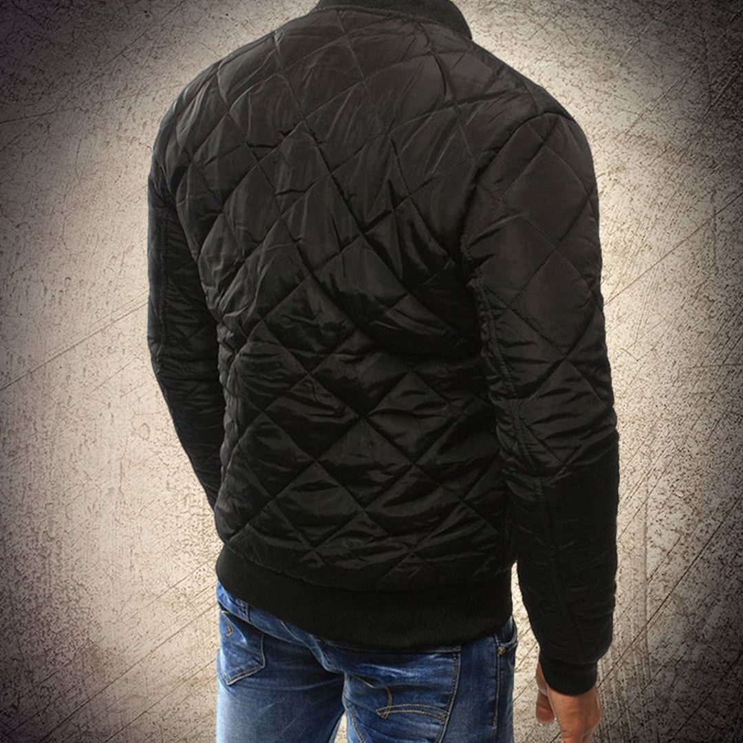 Men's Lightweight Quilted Zip-Up Bomber Jacket