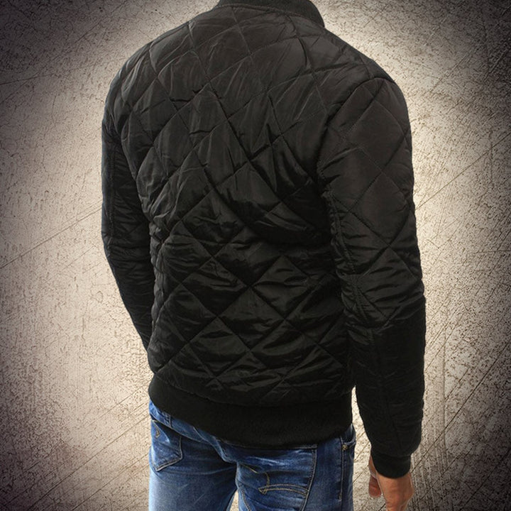 Men's Lightweight Quilted Zip-Up Bomber Jacket