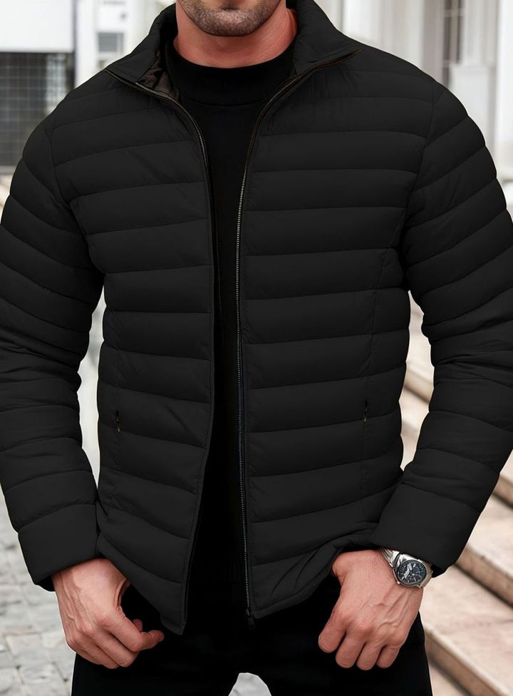 Men's Lightweight Quilted Zip-Up Puffer Jacket