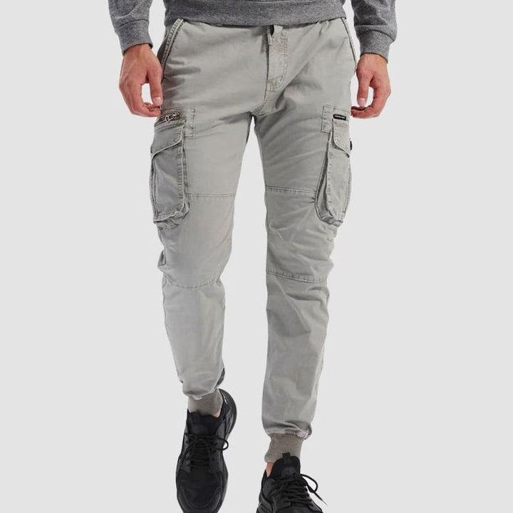 Men's Multi-Pocket Cargo Jogger Pants Cuffed Ankle