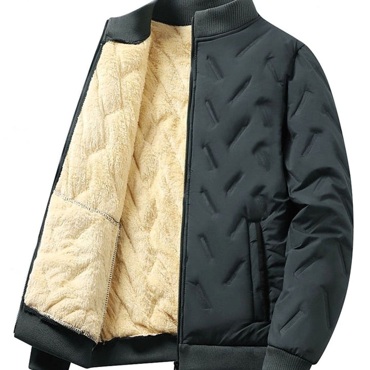 Men's Quilted Fleece-Lined Full-Zip Bomber Jacket