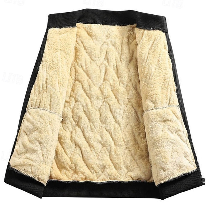 Men's Quilted Fleece-Lined Full-Zip Bomber Jacket