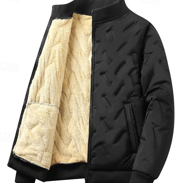 Men's Quilted Fleece-Lined Full-Zip Bomber Jacket