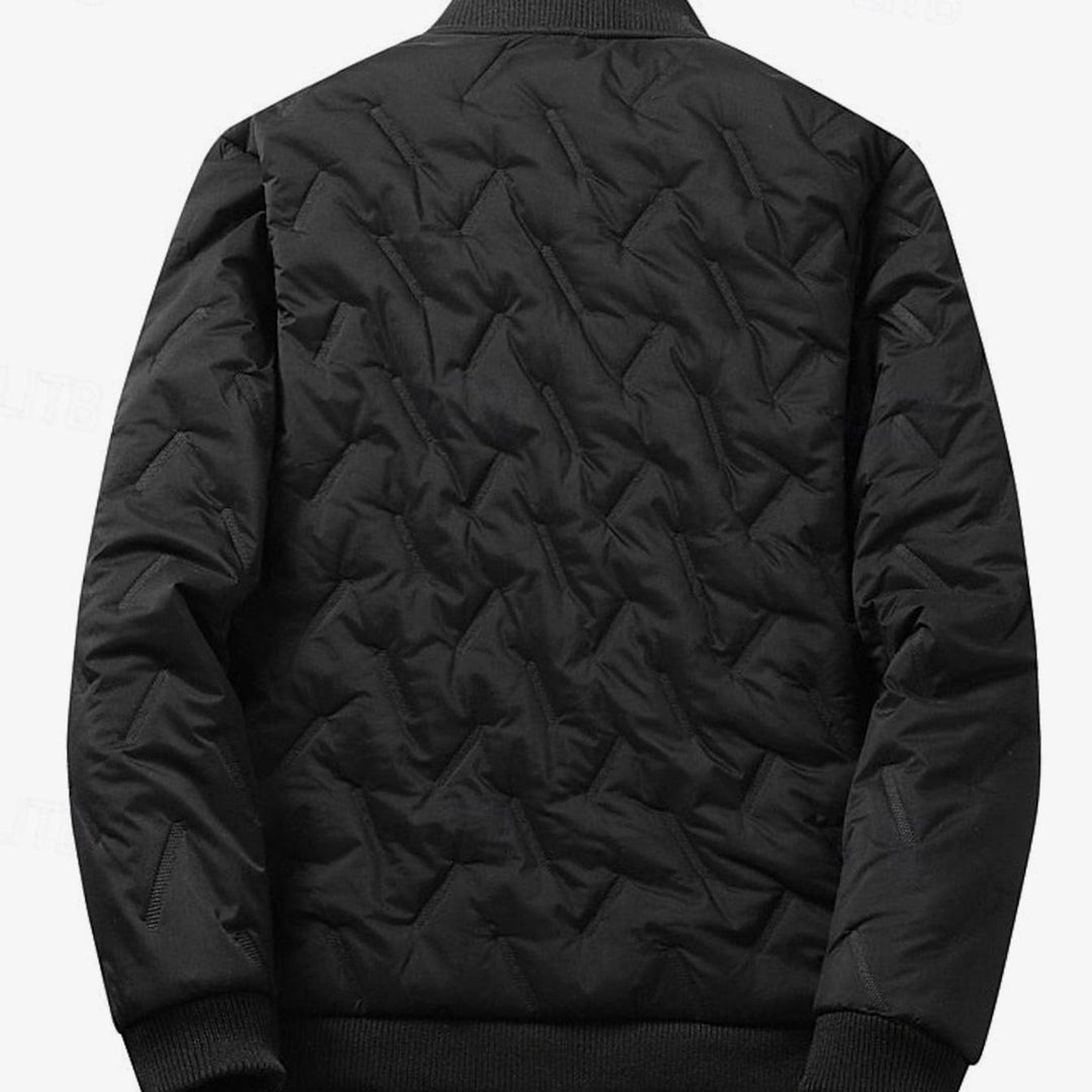 Men's Quilted Fleece-Lined Full-Zip Bomber Jacket