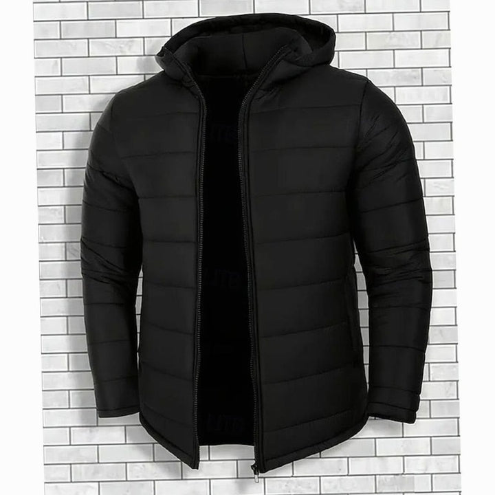Men's Quilted Hooded Coated Puffer Jacket