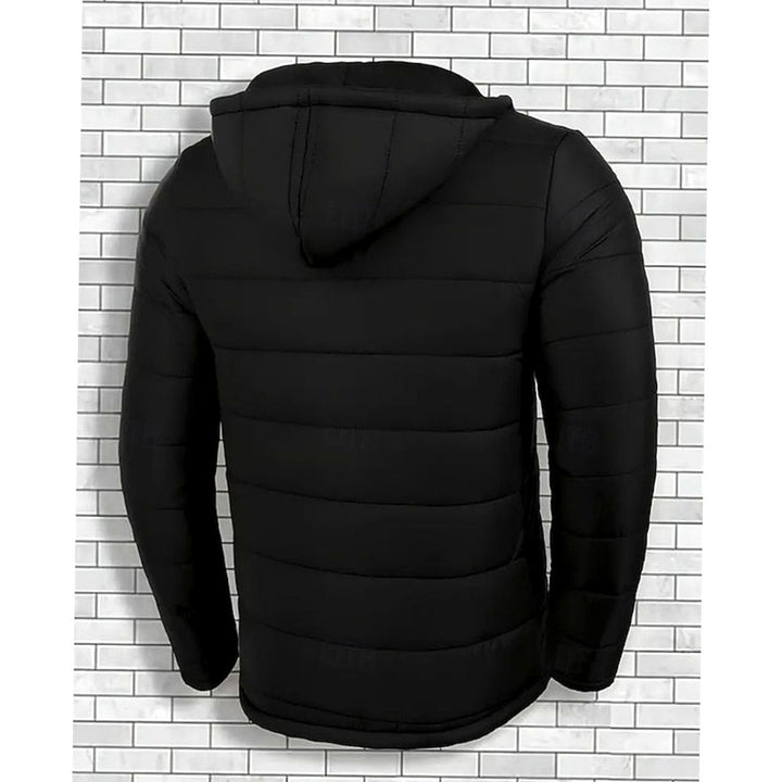 Men's Quilted Hooded Coated Puffer Jacket