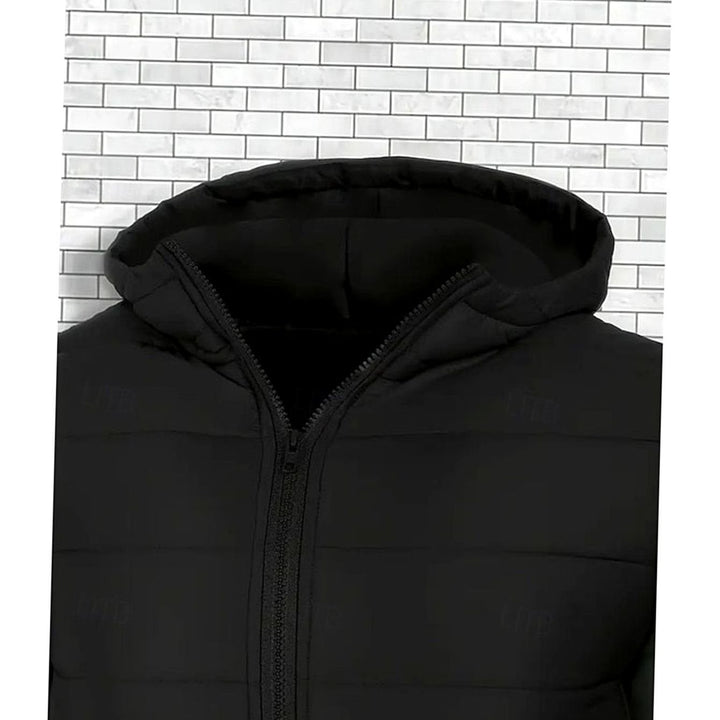 Men's Quilted Hooded Coated Puffer Jacket