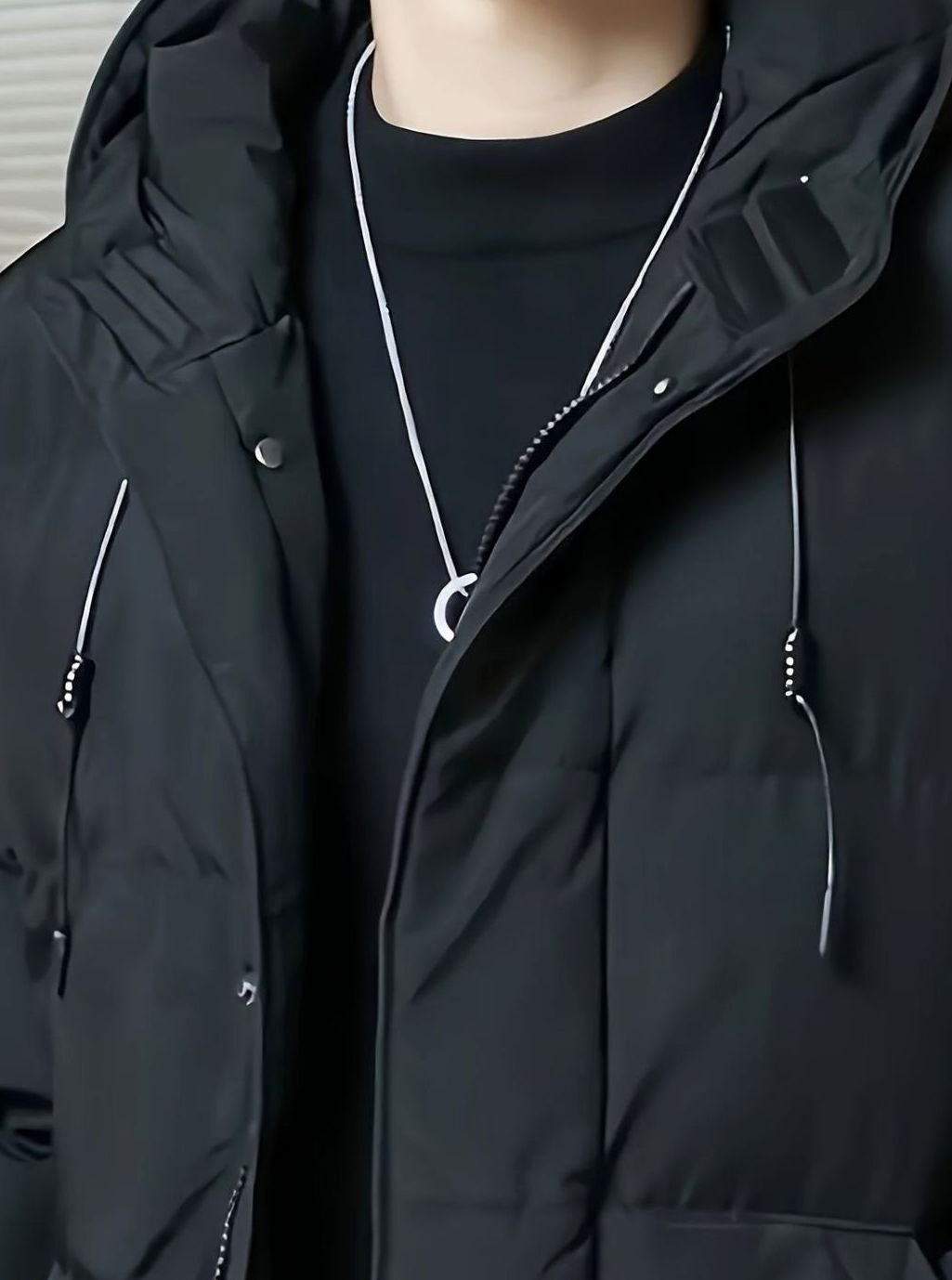 Men's Quilted Hooded Longline Insulated Puffer Coat