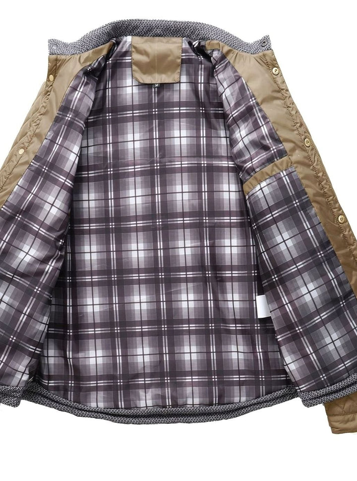 Men's Quilted Stand-Collar Zip-Up Insulated Jacket