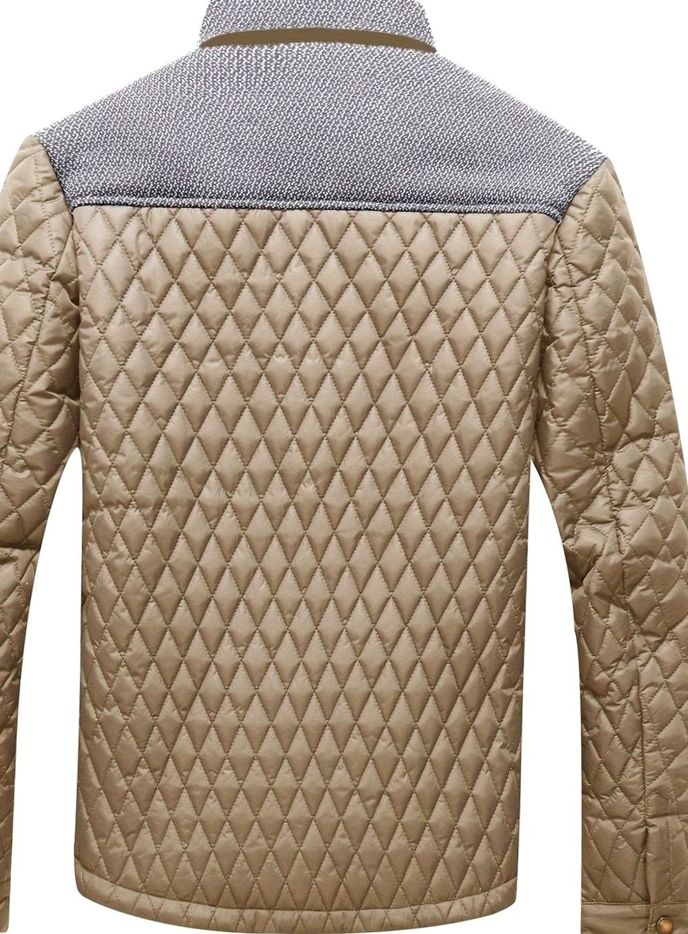 Men's Quilted Stand-Collar Zip-Up Insulated Jacket