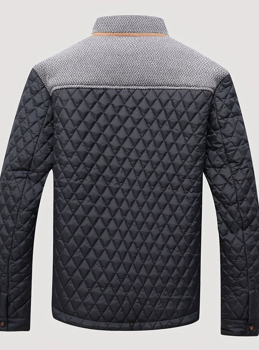 Men's Quilted Stand-Collar Zip-Up Insulated Jacket