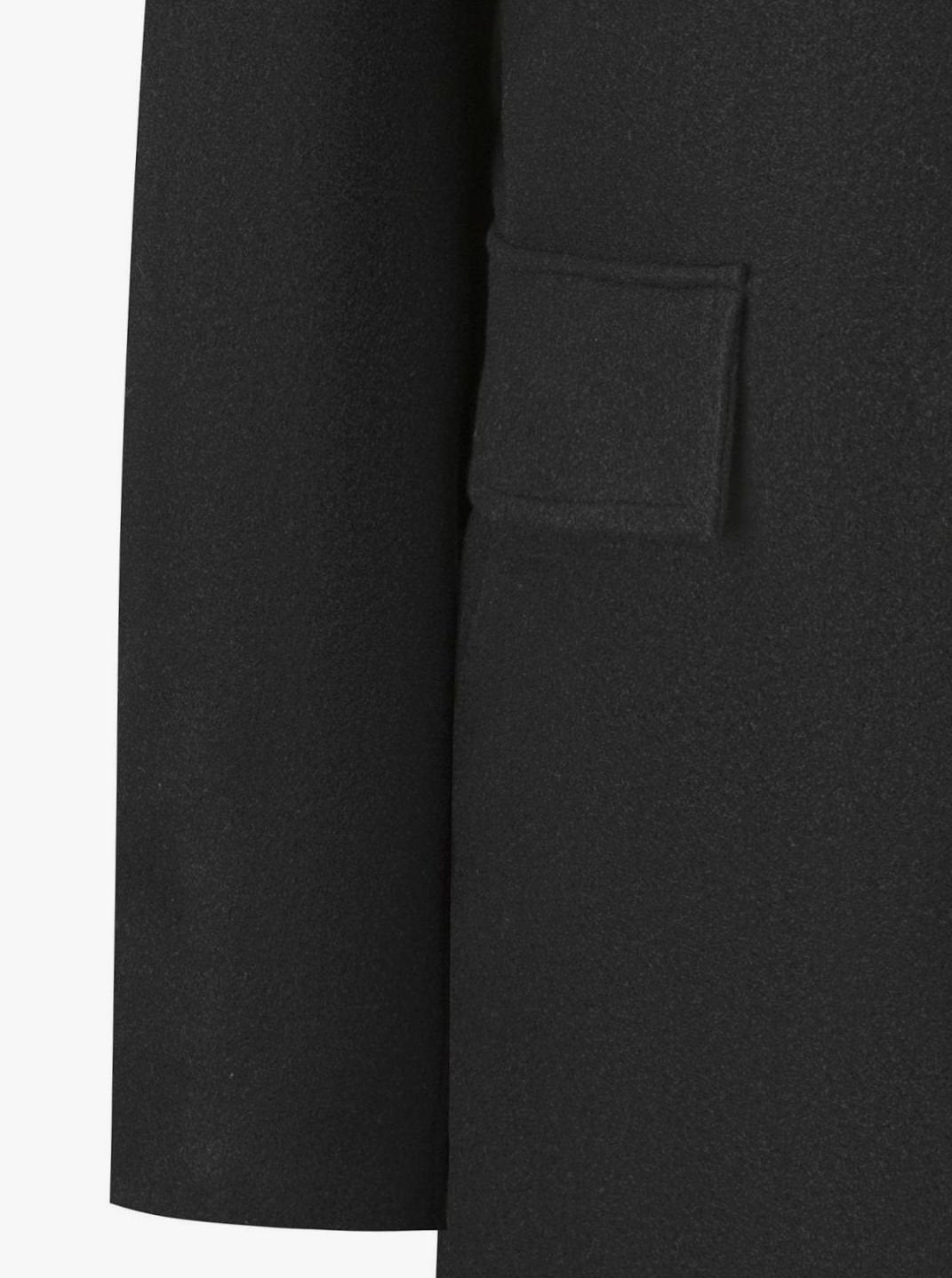 Men's Single-Breasted Wool Coat Tailored Overcoat, Dark Gray