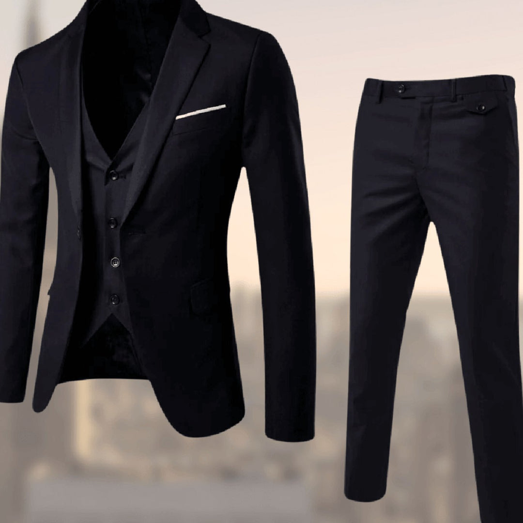 Men's Three-Piece Slim-Fit Classic Formal Suit Set