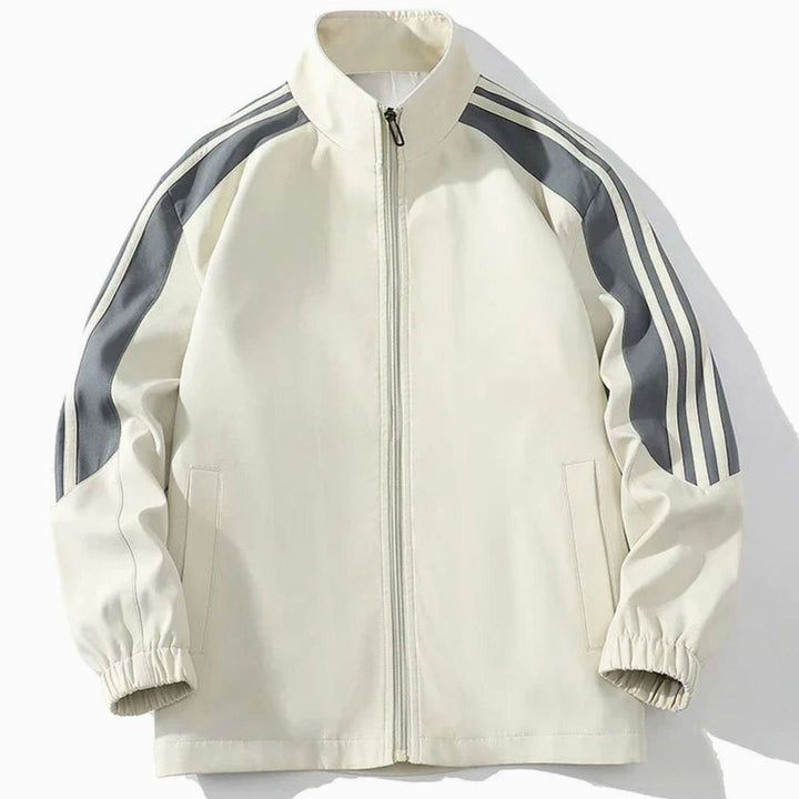 Men's Two-Piece Striped Full-Zip Track Jogger Set