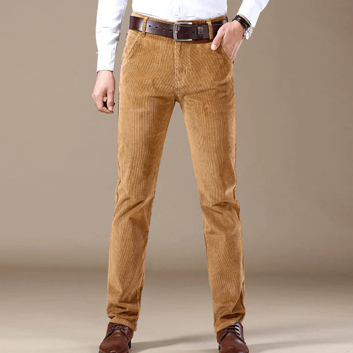 Men's Winter Season Slim-Fit Corduroy Pants - Beige