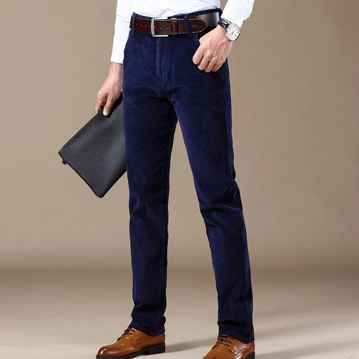 Men's Winter Season Slim-Fit Corduroy Pants - Blue