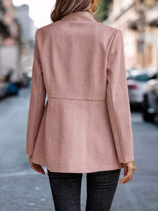 Amber Modern Plain Long-Sleeved Blazer Luvy Boutique