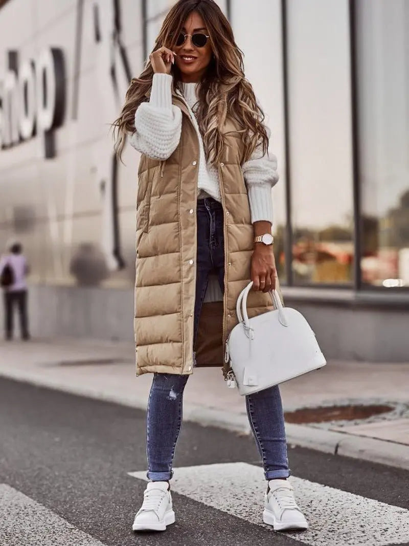 Keira | Stylish Hooded Puffer Vest Luvy Boutique