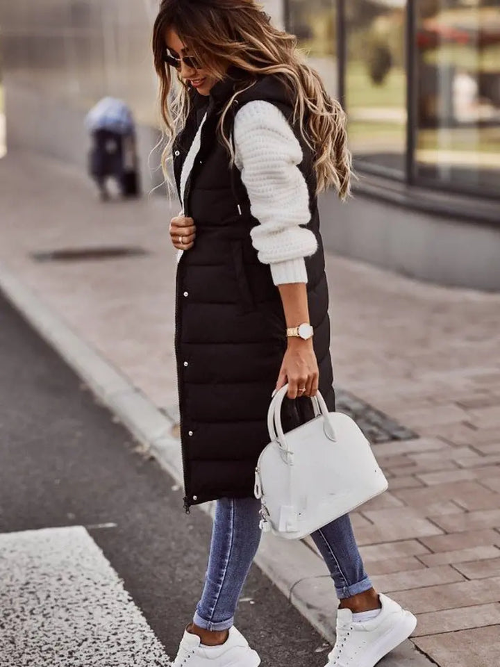 Keira | Stylish Hooded Puffer Vest Luvy Boutique