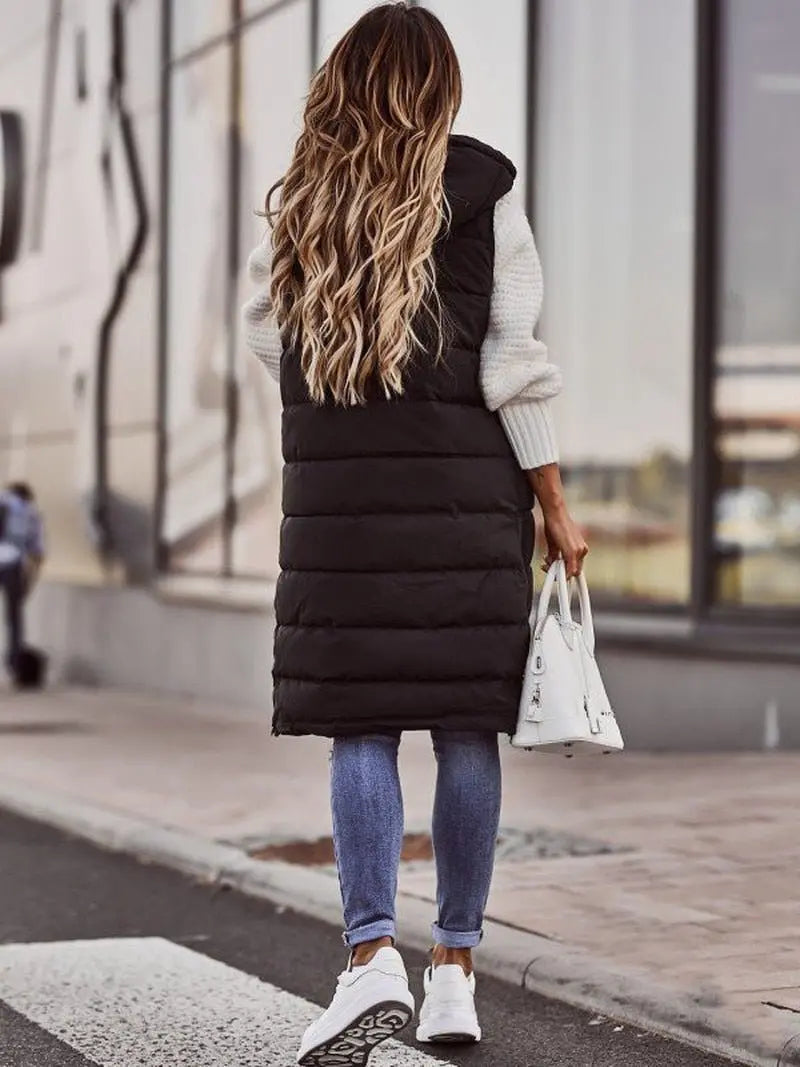 Keira | Stylish Hooded Puffer Vest Luvy Boutique