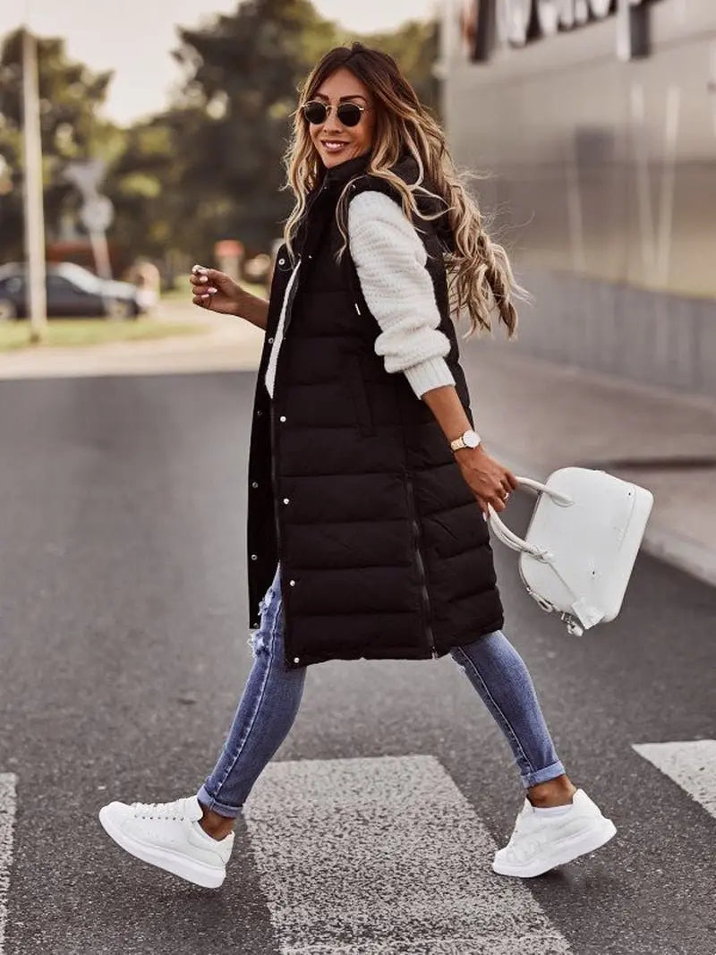 Keira | Stylish Hooded Puffer Vest Luvy Boutique