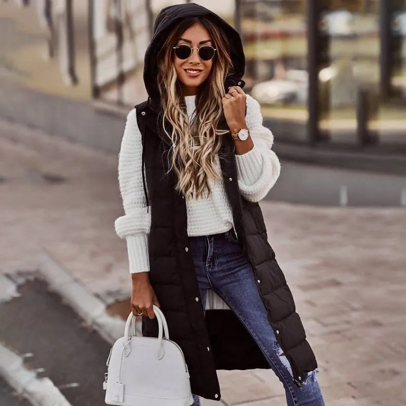 Keira | Stylish Hooded Puffer Vest Luvy Boutique