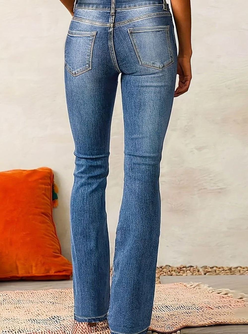 Women's High-Rise Flare Bootcut Pants Wide-Leg Denim Jeans