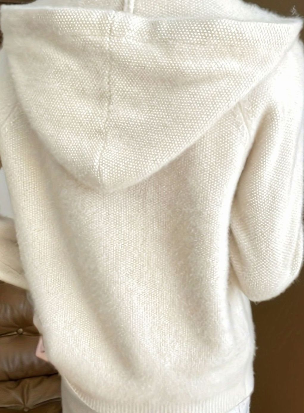 Women's Hooded Full-Zip Knit Cardigan Sweater