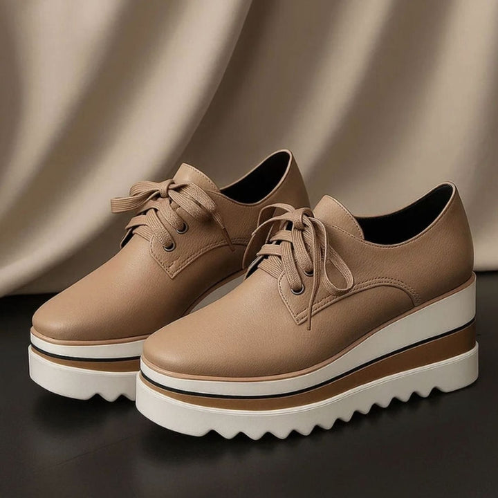 Women's Lace-Up Chunky Platform Oxford Sneakers