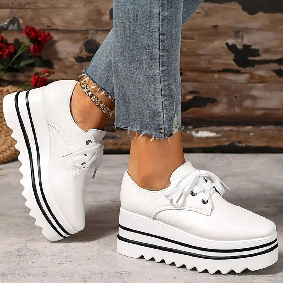 Women's Lace-Up Chunky Platform Oxford Sneakers
