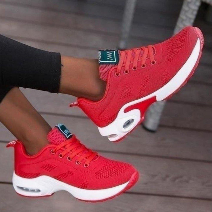 Women's Mesh Air-Cushion Lace-Up Athletic Running Shoes