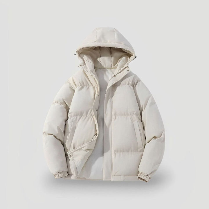Women's Oversized Hooded Puffer Jacket - White