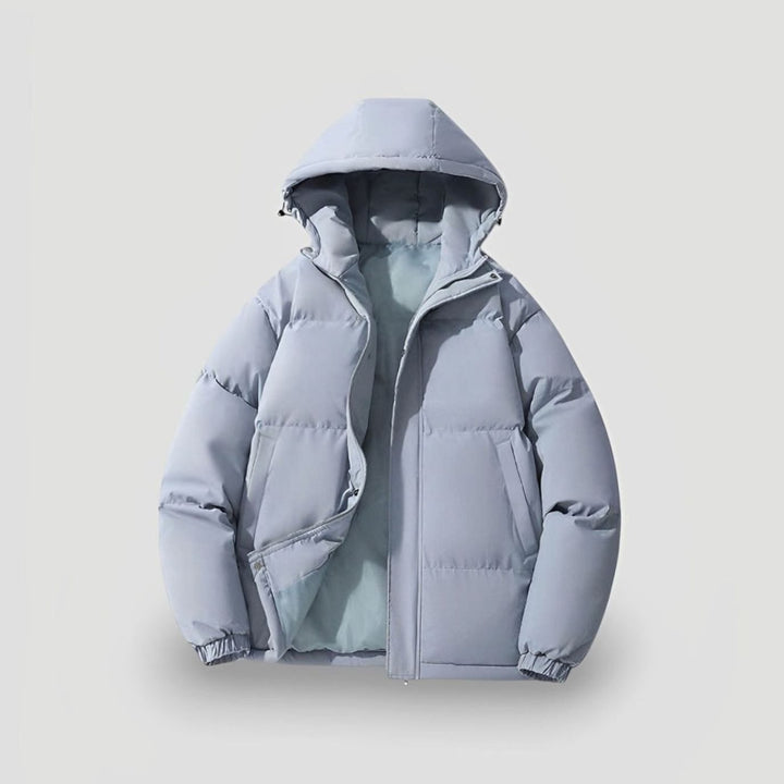 Women's Oversized Hooded Puffer Jacket - Blue