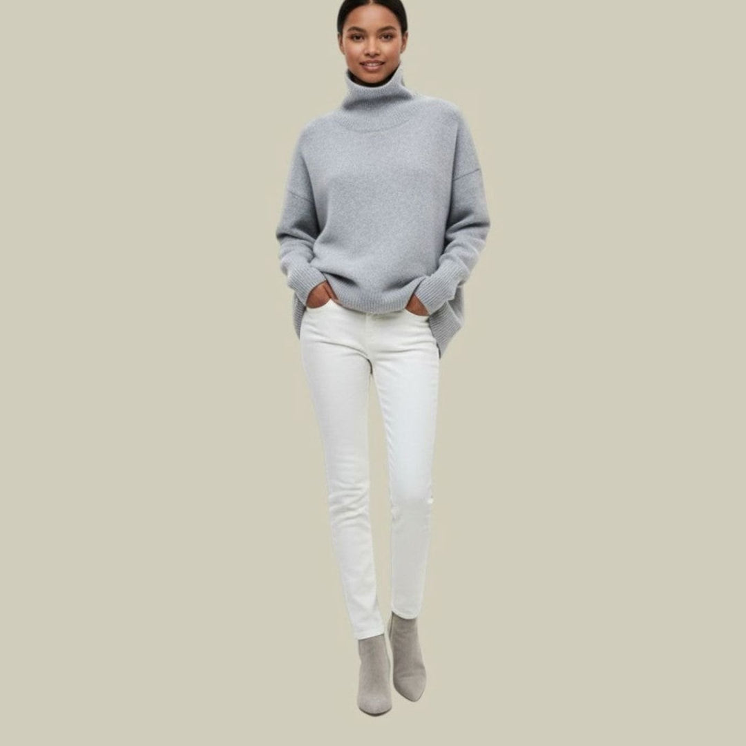 Women's Oversized Loose Fit Turtleneck Sweater