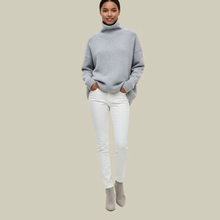Women's Oversized Loose Fit Turtleneck Sweater