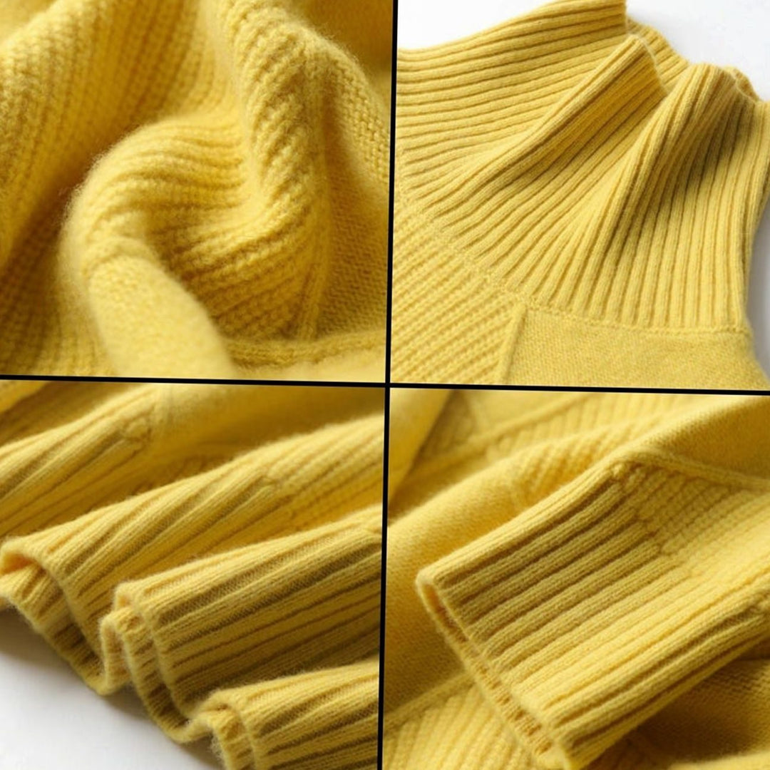 Women's Oversized Mock-Neck Diamond-Texture Knit Sweater