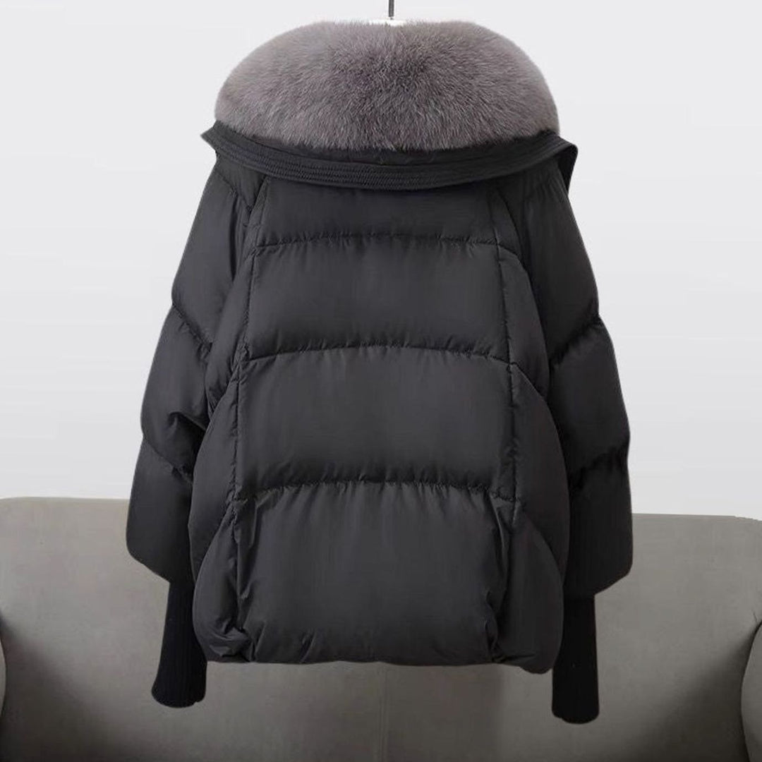 Women's Padded Fur-Collar Puffer Winter Jacket